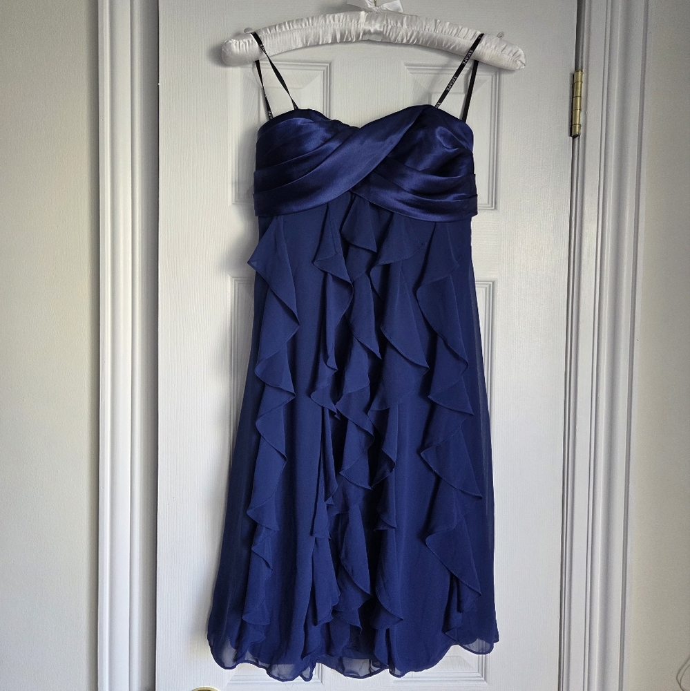 Xscape Strapless Royal Blue Dress